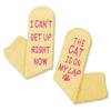 Cat Gifts for Kids - Novelty Yellow Fuzzy Cat Socks for Big Girls, Funny Gifts for Girls 7-9 Years view 3