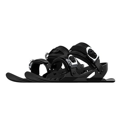 UNISTRENGH Mini Ski Skates Portable Short Ice Skates for Snow, Short Mini Skating Ski Shoes Free Size Short Snowskates Snowblades Skiboards (Black (EU32-38))