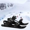 UNISTRENGH Mini Ski Skates Portable Short Ice Skates for Snow, Short Mini Skating Ski Shoes Free Size Short Snowskates Snowblades Skiboards (Black (EU32-38)) view 4