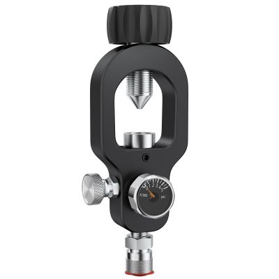 Yasorn DIN Valve Scuba Tank Refill Adapter - 4500 PSI Anti-Rust Aluminum Alloy Fill Station with Gauge | for PCP Paintball HPA Tanks & Diving Gear