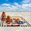 Beach Blanket Oversized Extra Large Merry Christmas Santa Summer Beach Xmas Decor 118" X 108",Waterproof Sandproof Beach Blanket 1-7 Adults Lightweight Durable for Travel Camping Hiking Picnic view 2