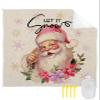 SODIKA Beach Blanket Oversized Extra Large Christmas Santa Flowers Watercolor Xmas 108" X 84",Waterproof Sandproof Beach Blanket 1-7 Adults Lightweight Durable for Travel Camping Hiking Picnic view 1