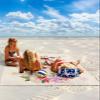 SODIKA Beach Blanket Oversized Extra Large Christmas Santa Flowers Watercolor Xmas 108" X 84",Waterproof Sandproof Beach Blanket 1-7 Adults Lightweight Durable for Travel Camping Hiking Picnic view 2