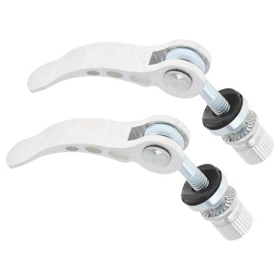 SMGDA 2 PCS Seat Post Quick Release Pin Bike Seat Clamp M6, Bicycle Binder Clamp Bolt, Quick Release Clamps Locking Screws for Cutting Machine (Metal Silver color)