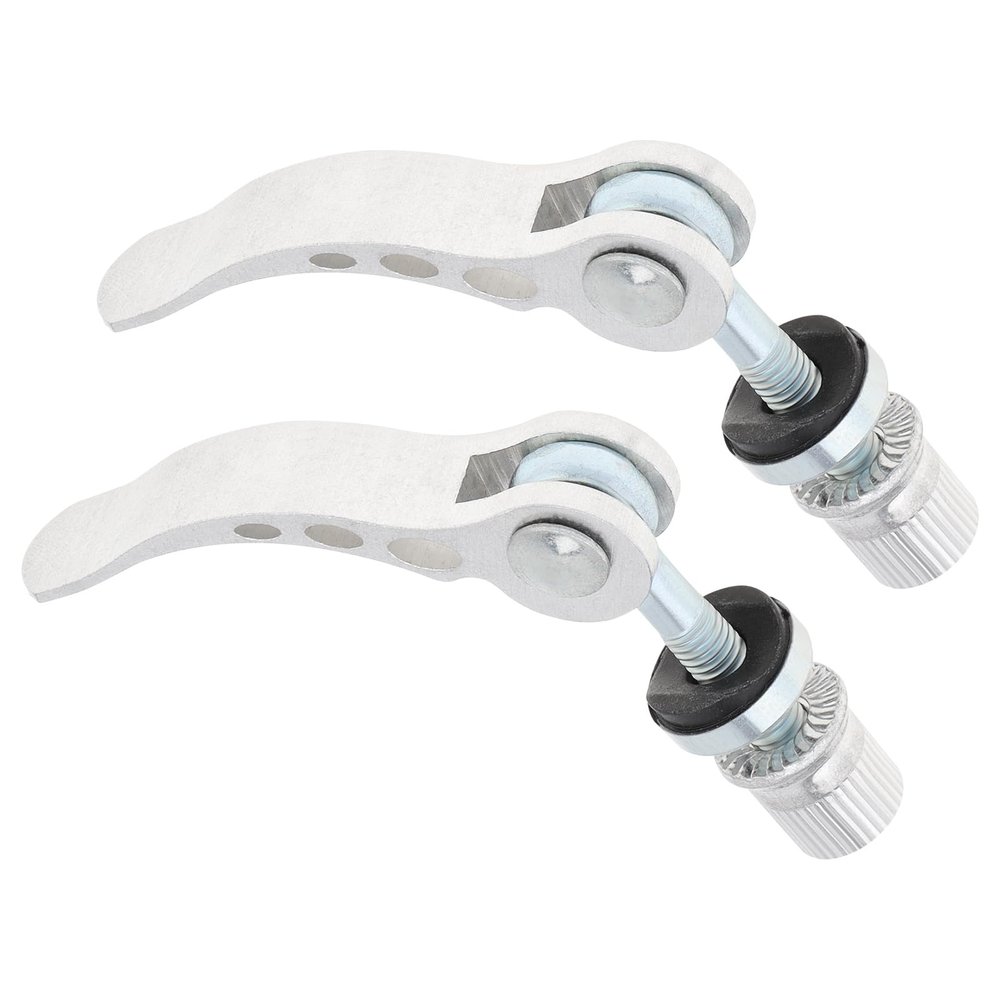 SMGDA 2 PCS Seat Post Quick Release Pin Bike Seat Clamp M6, Bicycle Binder Clamp Bolt, Quick Release Clamps Locking Screws for Cutting Machine (Metal Silver color)