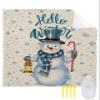SODIKA Beach Blanket Oversized Extra Large Christmas Snowman Xmas 95" X 80",Waterproof Sandproof Beach Blanket 1-7 Adults Lightweight Durable for Travel Camping Hiking Picnic view 1