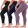 3 Pack Leggings for Women High Waisted No See-Through Tummy Control Soft Yoga Pants Womens Workout Athletic Running Leggings view 1