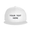 Custom Flat Bill Trucker Hats Personalized Text Logo Photo Adjustable Snapback Caps for Men Women Baseball Cap White view 1