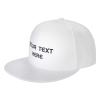 Custom Flat Bill Trucker Hats Personalized Text Logo Photo Adjustable Snapback Caps for Men Women Baseball Cap White view 2