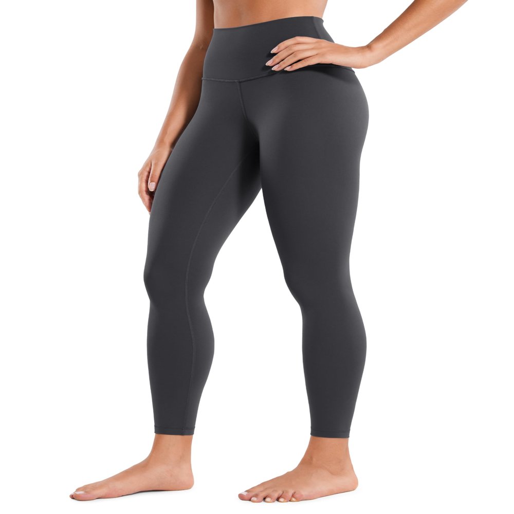 CRZ YOGA Butterluxe High Waisted Lounge Legging 25" - Buttery Soft Workout Yoga Pants for Women Mysterious Grey Medium