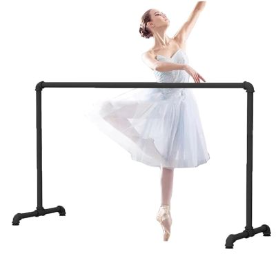Ballet Barre Mobile Iron Ballet Barre with Comfortable Leather Handle, Ideal Choice for Leg Compression Stretching (Color : Black, Size : 1m/3.3FT)