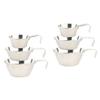 6 Pcs Outdoor Stainless Steel Folding Bowl Stainless Steel Camping cookware Stainless Steel Dinner Plates Outdoor Cooking Stove Backpacking Meal Bowl Camping Backpack BBQ Cooker/1441 view 1