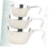 6 Pcs Outdoor Stainless Steel Folding Bowl Stainless Steel Camping cookware Stainless Steel Dinner Plates Outdoor Cooking Stove Backpacking Meal Bowl Camping Backpack BBQ Cooker/1441 view 2
