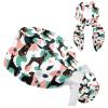 Doberman Dog Leaves Scrub Cap, Adjustable Working Cap with Button, Bouffant Caps with Bow Hair Scrunchy view 1