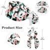 Doberman Dog Leaves Scrub Cap, Adjustable Working Cap with Button, Bouffant Caps with Bow Hair Scrunchy view 2