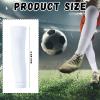 Cuffbow 4 Set Men's Grip Soccer Socks Anti Slip Pads Shin Guard Sleeves Shin Guard Straps for Football with Grip Pads(Black, White) view 3