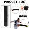 Cuffbow 4 Set Men's Grip Soccer Socks Anti Slip Pads Shin Guard Sleeves Shin Guard Straps for Football with Grip Pads(Black, White) view 4