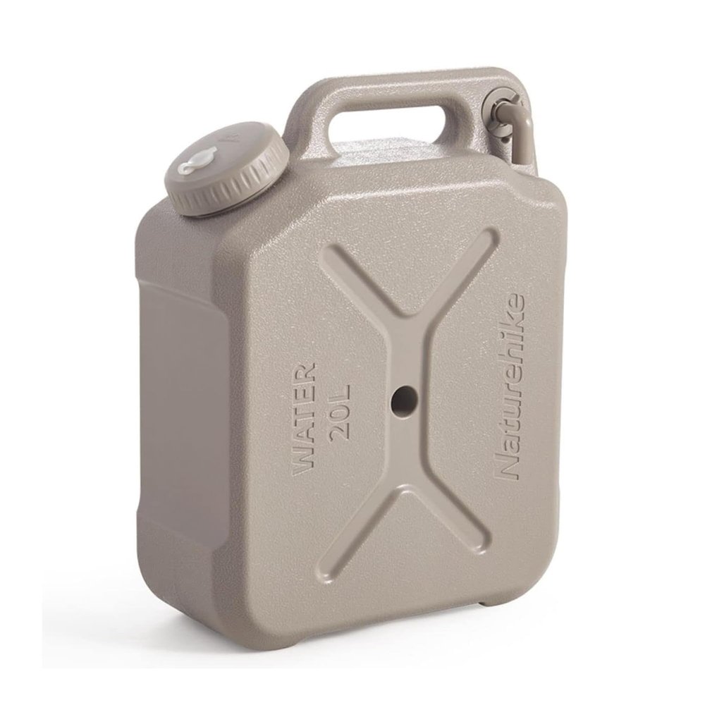 Naturehike Large Camping Water Container with Spigot, Truly No Leakage Emergency Water Tank - Khaki, 5.28 Gallon