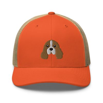 Cavalier King Charles Spaniel Trucker hat, Embroidered Unisex hat, Spaniel Gifts.