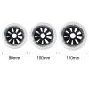 6 Pack 90mm/100mm/110mm Inline Skate Wheels, 85A Roller Skate Wheels for Roller Blade Wheel Replacement, Roller Blade Skating Wheels,White,100mm view 2