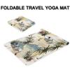 Beach Palm Tree Yoga Mat Folding Travel Fitness & Exercise Mat with Carrying Bag Non-Slip Lightweight Travel Yoga Mat for Women Pilates 72"L  26.8 W  2 Mm Thick view 3