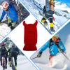Altsuceser Knitted Full Face-Cover with Funny Horns Decor Warm Ski Masks Winter Ski Balaclava for Adult Outdoors Beanie Hat Red view 4