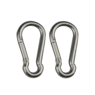 BREAKA 2pcs Silver Carabiner Hook Marine Stainless Steel 70mm Length Large Heavy Duty Stainles Carabiner