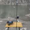Topyond Camping Lamp Pole, Portable Lantern Stand, Detachable Lightweight Portable Camping Light Stand with Hook for Outdoor Camping(Double Hook Without Head) view 3