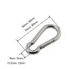 BREAKA 2pcs Silver Carabiner Hook Marine Stainless Steel 50mm 60mm 70mm 80mm Length Large Heavy Duty Stainles Carabiner view 2