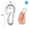 BREAKA 3 Inch Stainless Steel Spring Snap Hook Carabiner, 316 Stainless Steel Clips, Small Carabiner Set of 4 Quick Link Snap Key Lock view 2