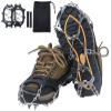 Crampons, Ice Cleats for Shoes and Boots, Traction Snow Grips, Anti Slip 19 Stainless Steel Spikes Safe Protect for Women Men Kids Hiking Climbing (Black, M) view 1