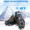 Crampons, Ice Cleats for Shoes and Boots, Traction Snow Grips, Anti Slip 19 Stainless Steel Spikes Safe Protect for Women Men Kids Hiking Climbing (Black, M) view 3