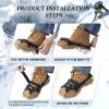 Crampons, Ice Cleats for Shoes and Boots, Traction Snow Grips, Anti Slip 19 Stainless Steel Spikes Safe Protect for Women Men Kids Hiking Climbing (Black, M) view 4