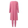 SACFOF Women's Fuzzy 3 Piece Sweatsuit Open Front Cardigan Crop Tank Tops Wide Legs Pants Lounge Sets view 3