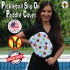 BeeJos Hawaiian Collection: Premium Slip-On Pickleball Paddle Cover-Fits Standard Size Paddles-Zipperless (Paddle not Included) (Coconuthead) view 2