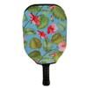 BeeJos Hawaiian Collection: Premium Slip-On Pickleball Paddle Cover-Fits Standard Size Paddles-Zipperless (Paddle not Included) (Light Blue Flowers) view 1
