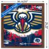 Trends International NBA New Orleans Pelicans - Maximalist Logo 23 Wall Poster, 22.4L x 14.7W, Mahogany Framed Version view 3