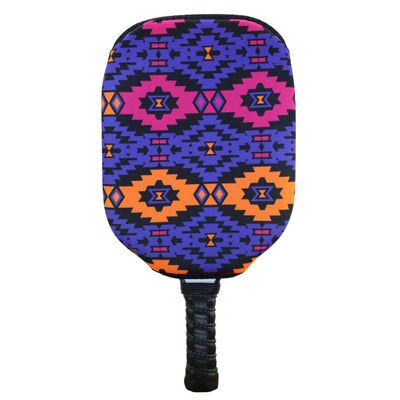 BeeJos Southwest/Navajo Collection : Premium Slip-On Pickleball Paddle Cover-Fits Standard Size Paddles-Zipperless (Paddle not Included) 8 Style Variations (Purple Navajo Weave)