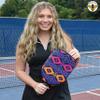 BeeJos Southwest/Navajo Collection : Premium Slip-On Pickleball Paddle Cover-Fits Standard Size Paddles-Zipperless (Paddle not Included) 8 Style Variations (Purple Navajo Weave) view 4