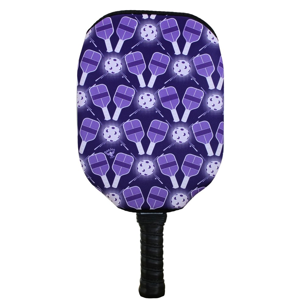 BeeJos Pickleball Paddles: Premium Slip-On Pickleball Paddle Cover-Fits Standard Size Paddles-Zipperless (Paddle not Included)-3 Color Variations (Purple)