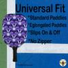 BeeJos Pickleball Paddles: Premium Slip-On Pickleball Paddle Cover-Fits Standard Size Paddles-Zipperless (Paddle not Included)-3 Color Variations (Purple) view 2