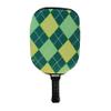 Women's Argyle Collection: Premium Slip-On Pickleball Paddle Cover-Fits Standard Size Paddles-Zipperless (Paddle not Included) 7 Color Variations (Light Green/Yellow) Handmade in USA view 1