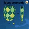 Women's Argyle Collection: Premium Slip-On Pickleball Paddle Cover-Fits Standard Size Paddles-Zipperless (Paddle not Included) 7 Color Variations (Light Green/Yellow) Handmade in USA view 3