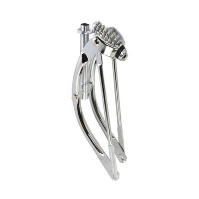 ALTALINE Chrome Plated 12" Bicycle Bent Spring Steel Fork 1" Threaded