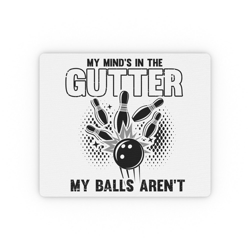 Humorous Bowlers Family Bonding Sports Enthusiast Lover Novelty Leisure Entertainment Candlepins Ninepins Rectangular Mouse Pad 9.3 x 7.8" / Rectangle
