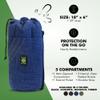 DIME BAGS - Drawstring Tube, Padded Bag, 5 Compartments, w/Shoulder Strap, Convenient, Durable (Midnight, 18") view 4