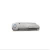 MKM Miura Push Lock Titanium Folding Knife, Sheepsfoot Blade, Milled Handles, Blade Show Knife of the Year Winner, Made in Italy (Silver Titanium) view 2