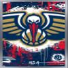 Trends International NBA New Orleans Pelicans - Maximalist Logo 23 Wall Poster, 34L x 22.4W, Silver Framed Version view 1