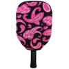 BeeJos Women's Paisley Collection: Premium Slip-On Pickleball Paddle Cover-Fits Standard Size Paddles-Zipperless (Paddle not Included) 2 Color Variations (Pink) Handmade in USA view 1