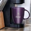 Rico Industries NFL Football Minnesota Vikings Sunburst Purple 18oz Laser Engraved Ceramic Lustre Mug view 2